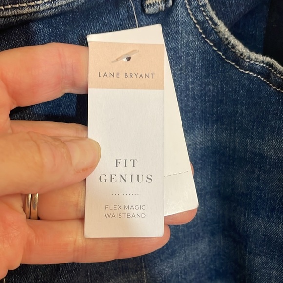 Lane Bryant Cropped Flare Blue Jeans, 26 - Picture 5 of 10